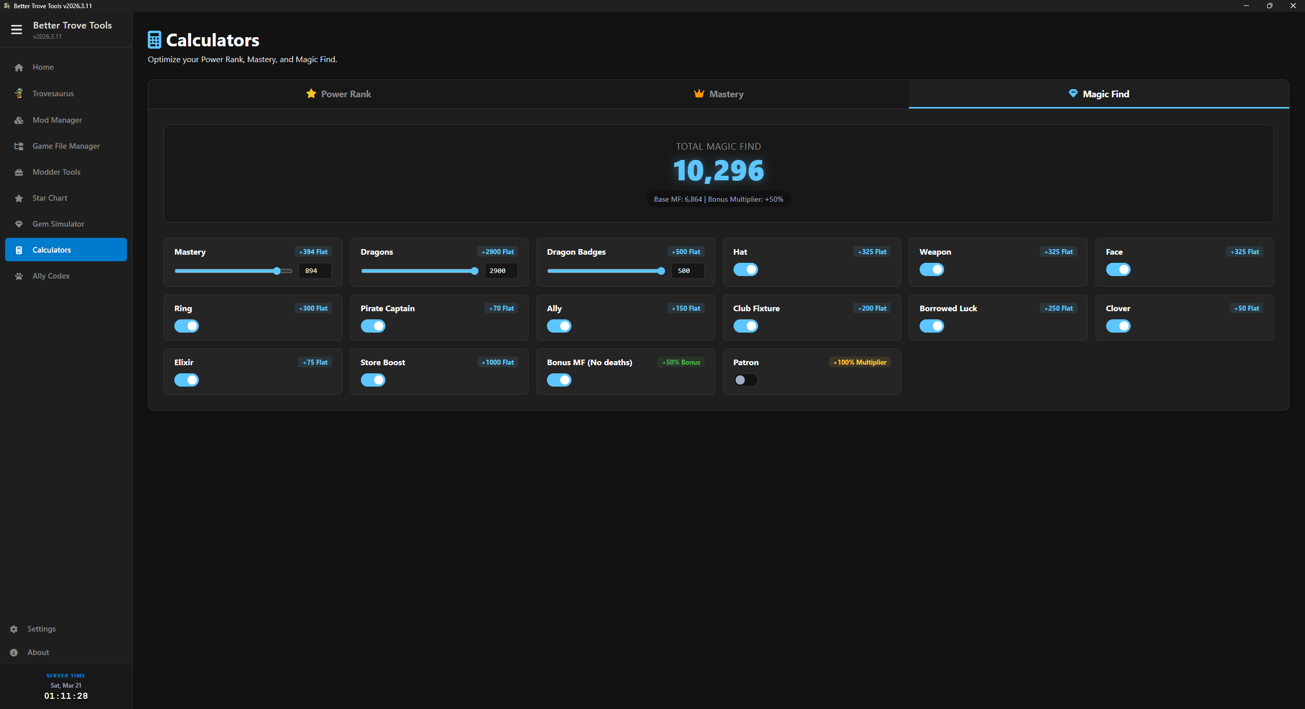 Magic Find Calculator