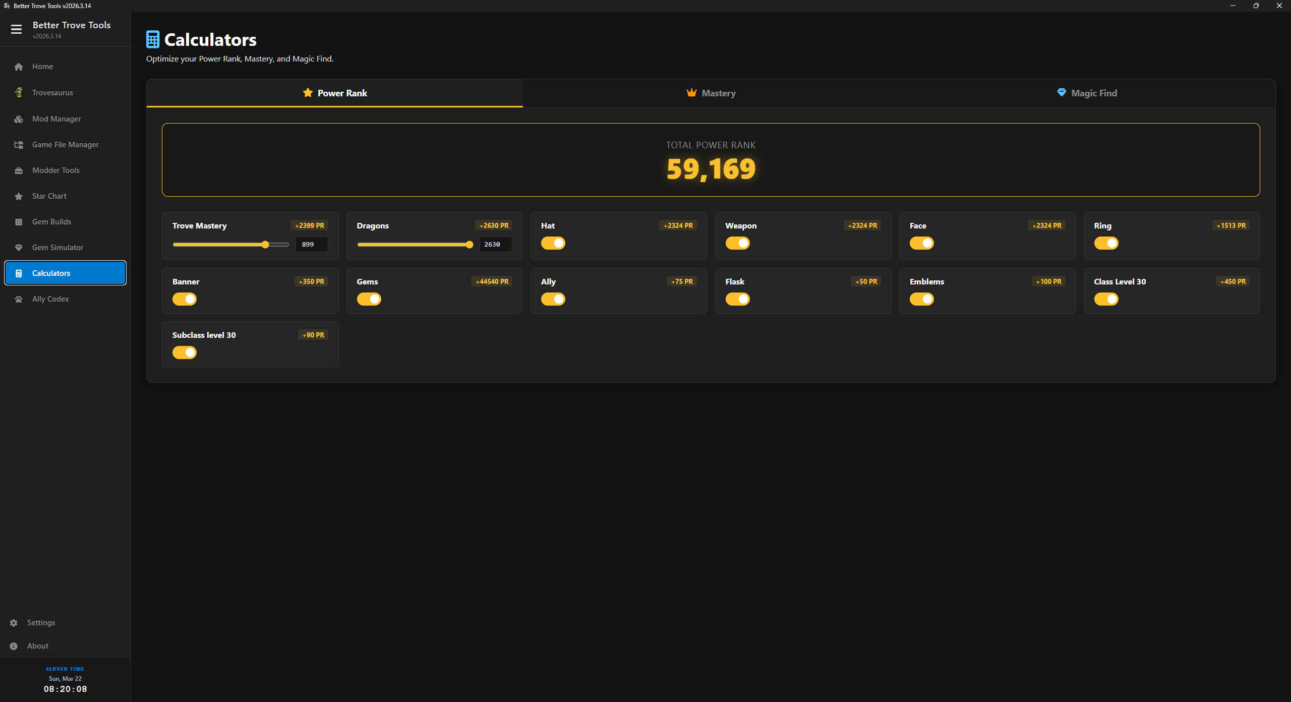Power Rank Calculator
